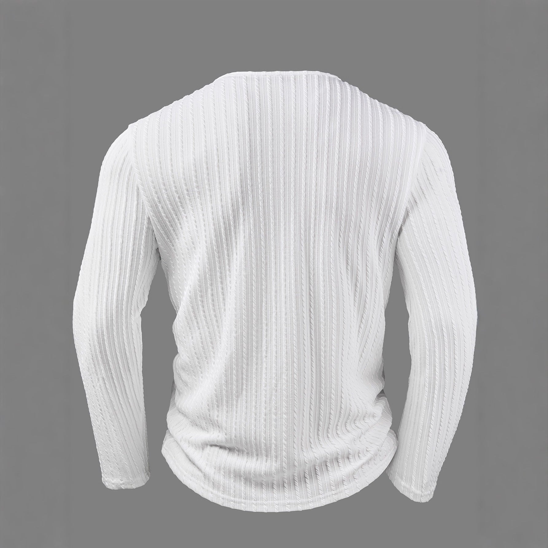Slim Fit Textured Button Sweater