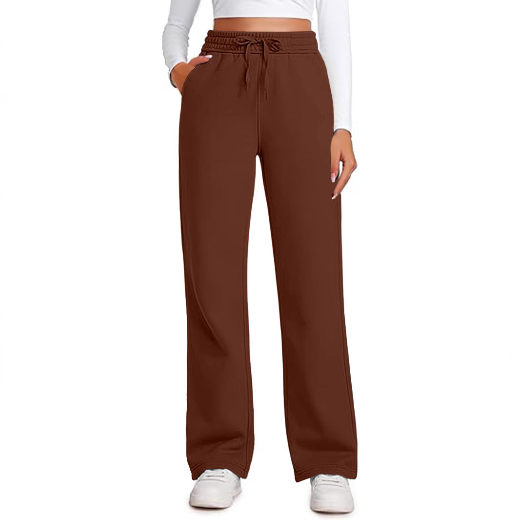 Drawstring High-Waist Pants