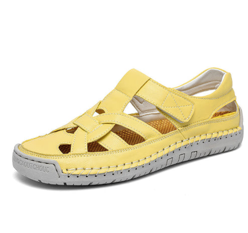New Roman-style Flat Woven Soft-sole
