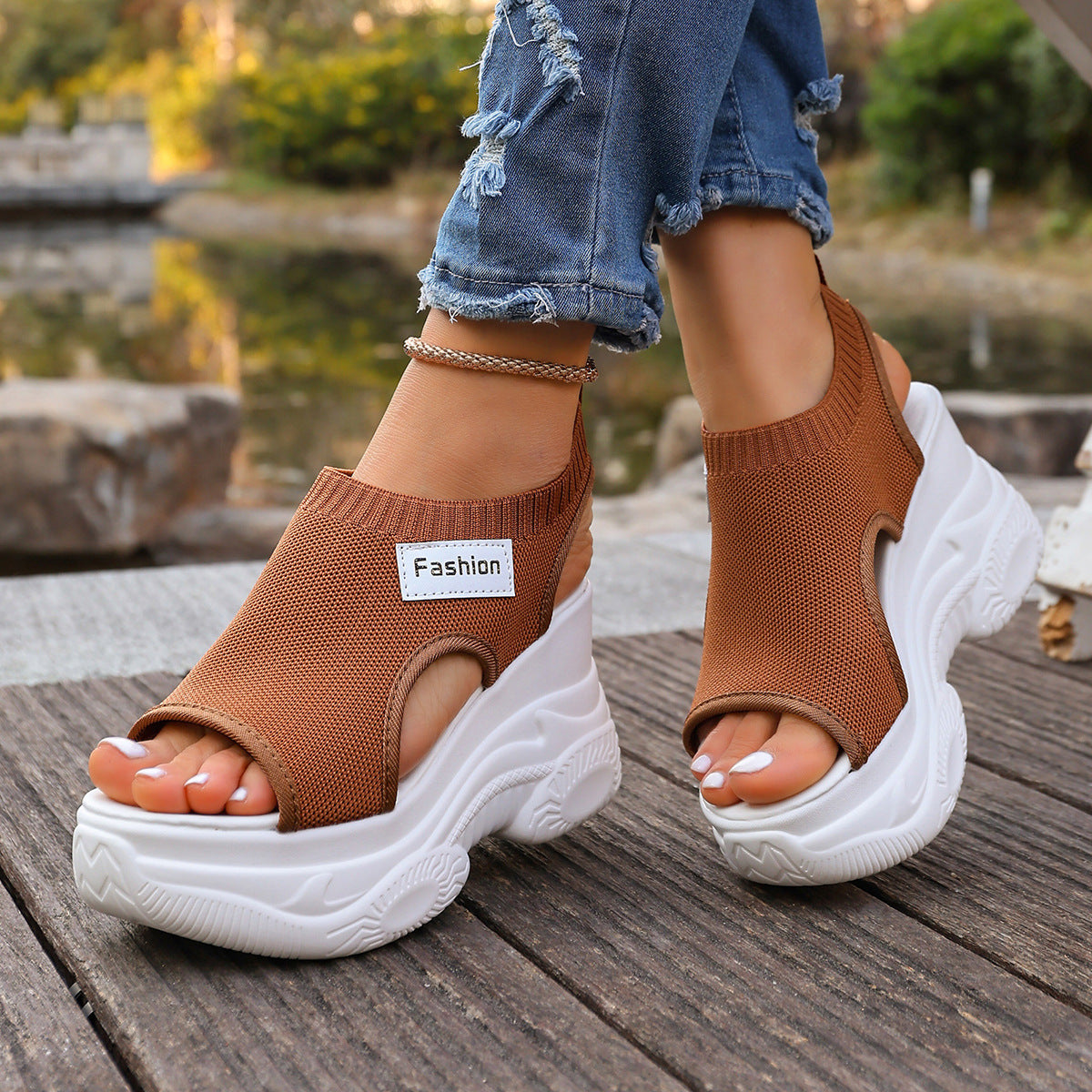 Chunky Wedge Casual Breathable Sandals