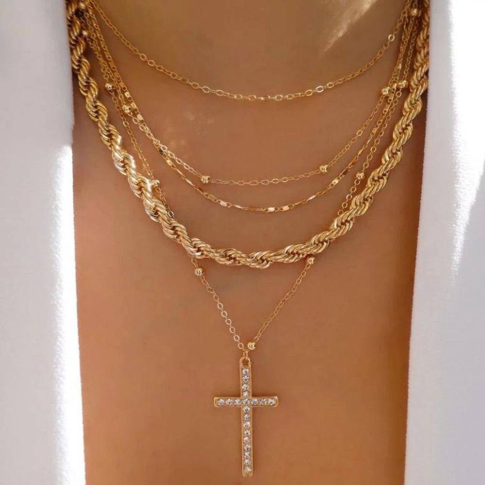 Gold Titanium Steel Necklace