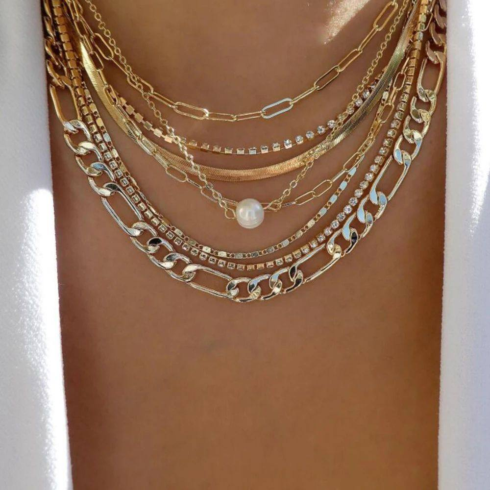 Gold Titanium Steel Necklace