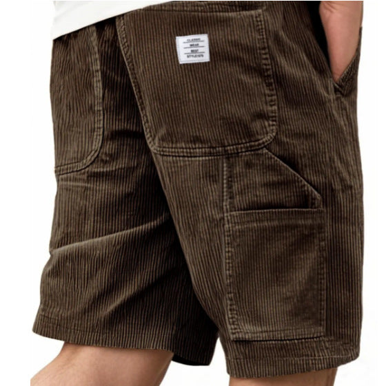 Vintage Multi-Pocket Straight Leg Style Shorts