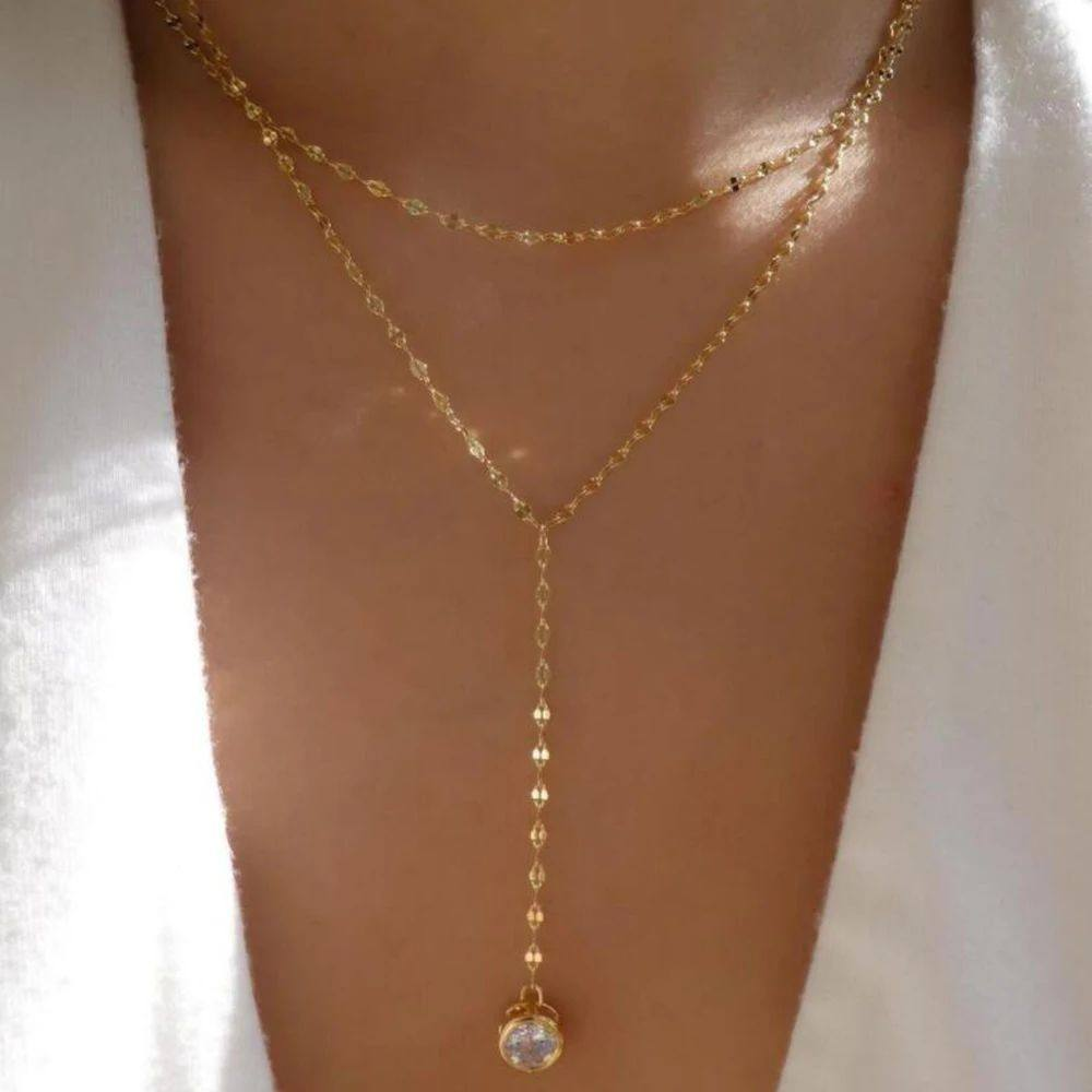 Gold Titanium Steel Necklace