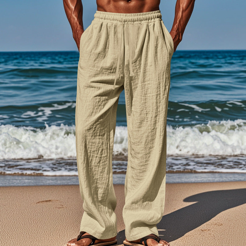 Linen Relaxed Straight Pants