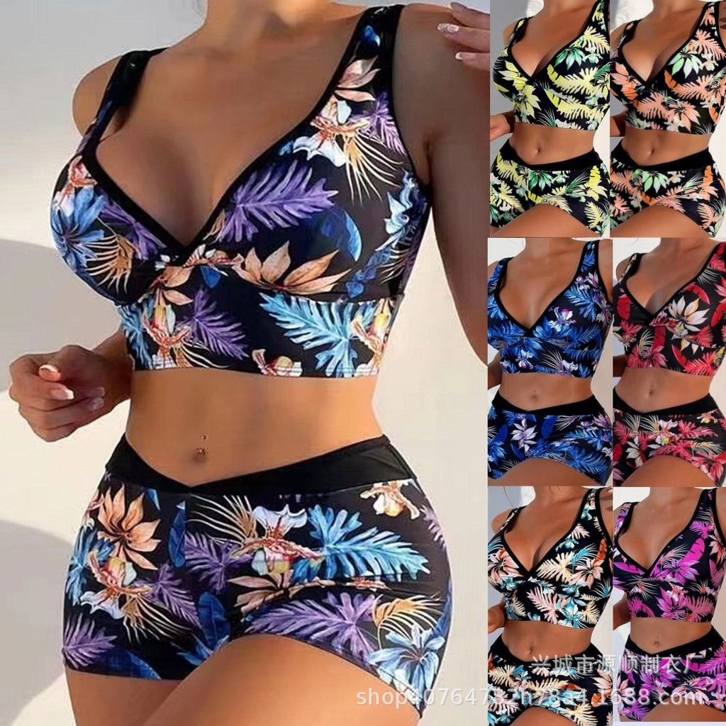Graphic Print Two-Piece Swimsuit