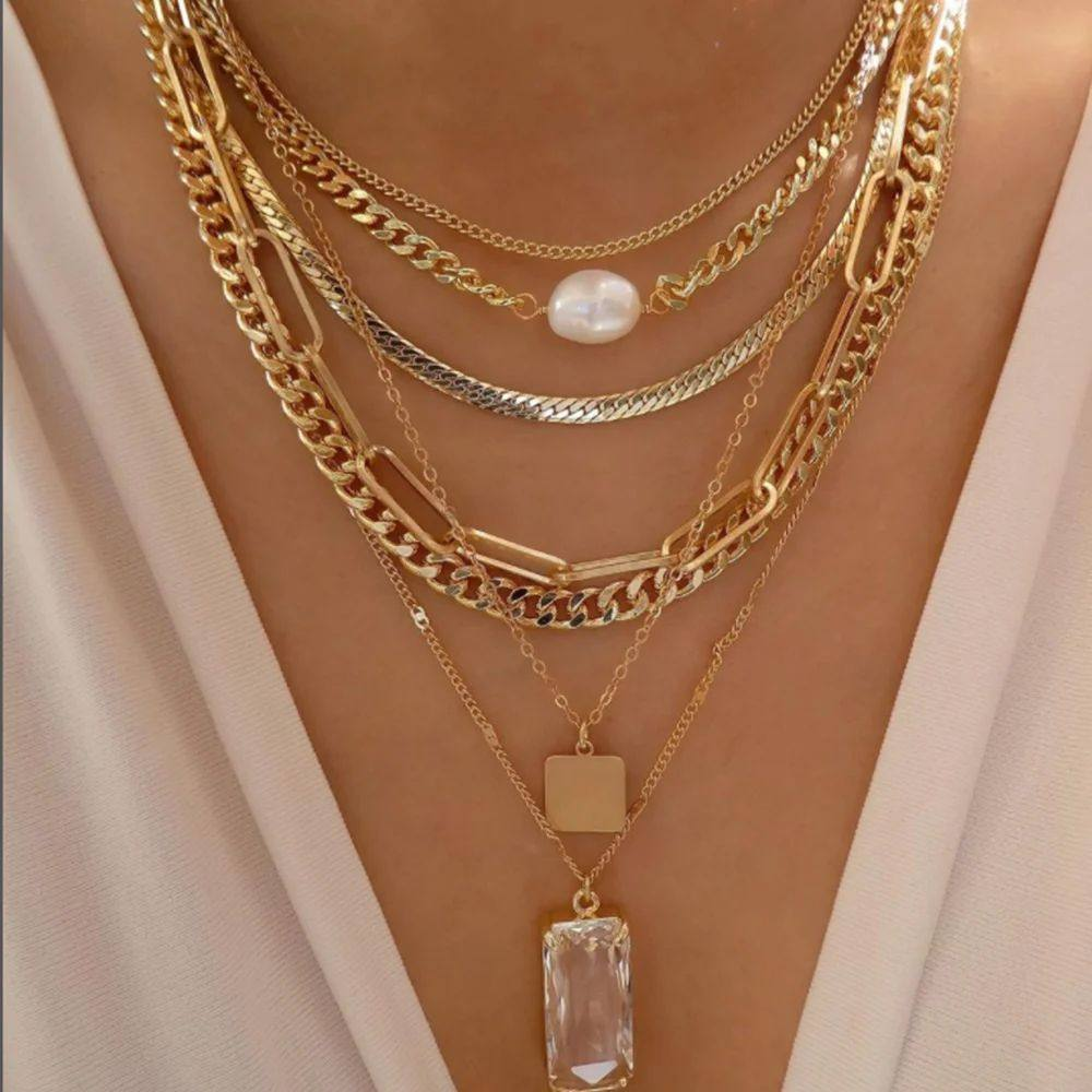 Gold Titanium Steel Necklace