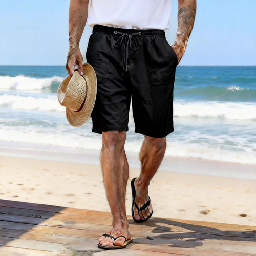 Cotton Linen Drawstring Shorts