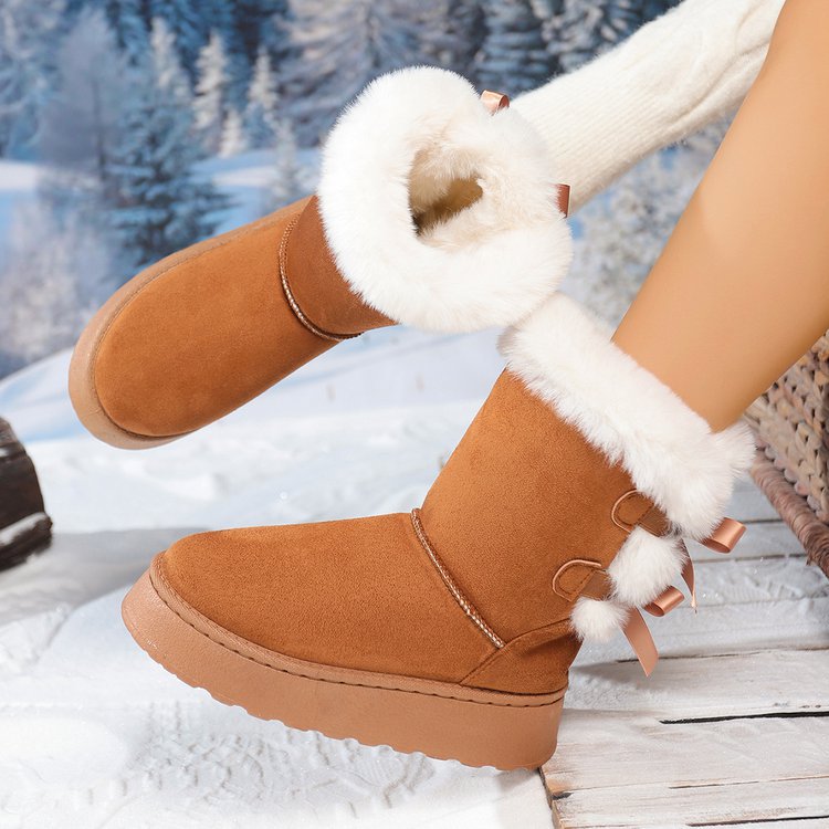 Fur-lined Leather Boots
