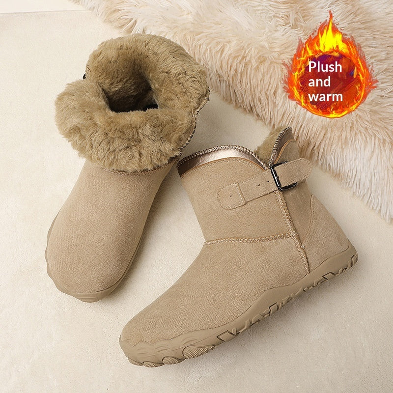 Unisex Cashmere Slip-On High-Top Winter Boots