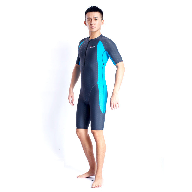 Shark Print One-Piece Short Sleeve Quick-Dry